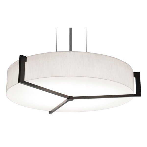 Afx Apex 17" LED Pendant - Espresso Finish - Linen White Shade APP1524LAJUDES-LW